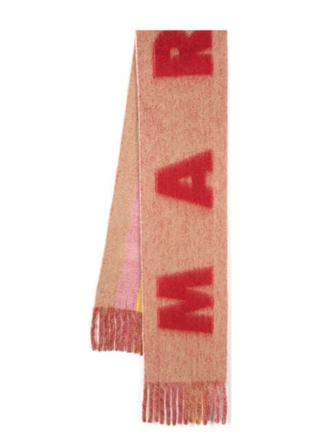 Marni logo-jacquard scarf
