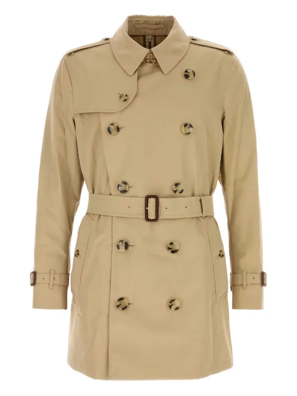 Burberry Short Kensington Trench Coat Neutrals FARFETCH GR