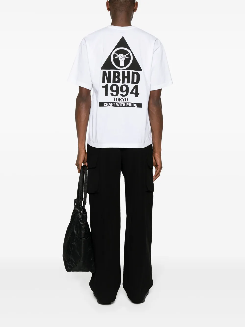 Neighborhood NH-17 T-shirt met logoprint - Wit