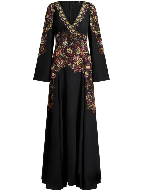 Chemise en crêpe de chine à fleurs - ETRO - Modalova