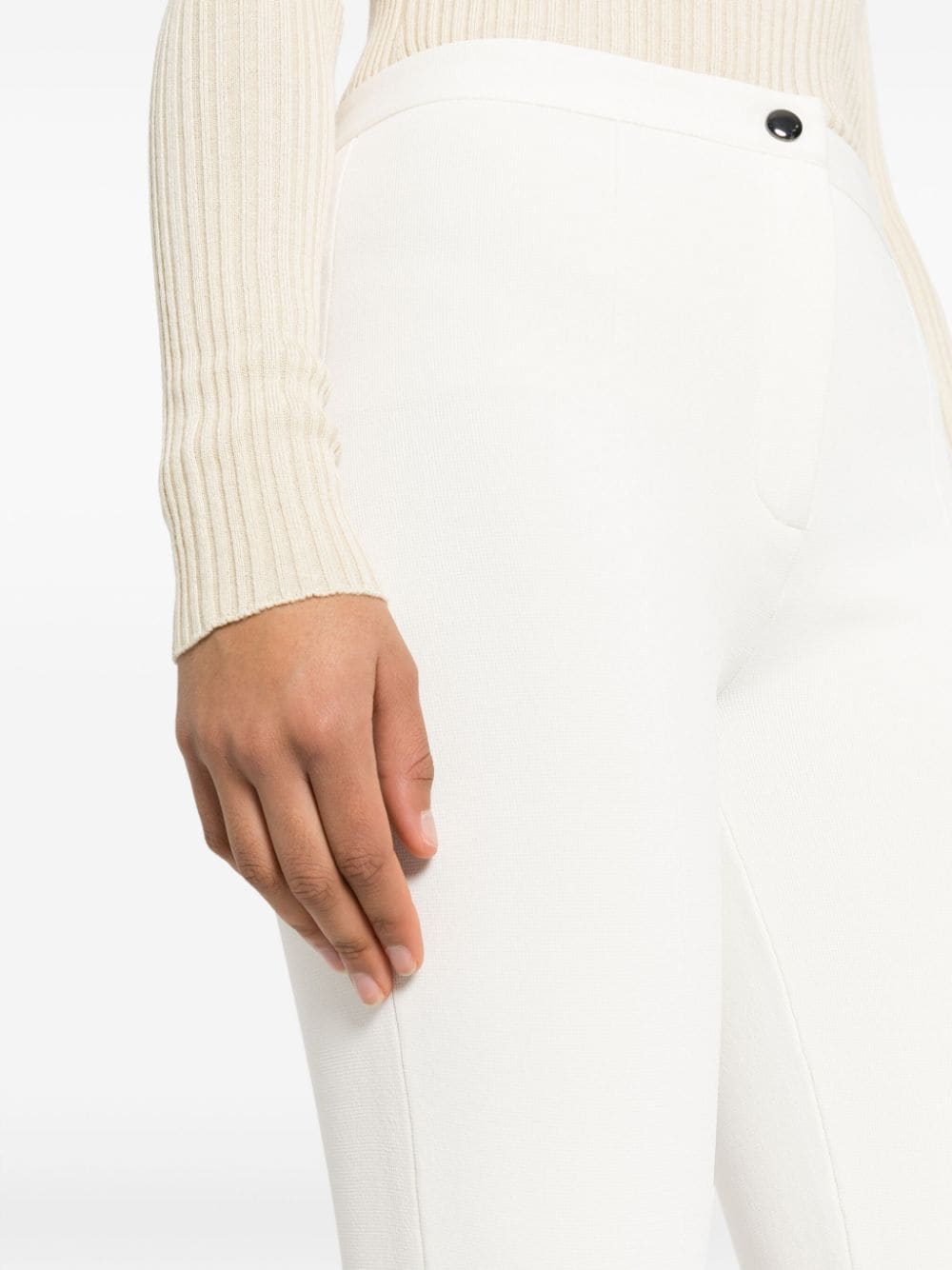 Shop Theory Pleat-detail Flared Trousers In White