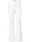 Theory pleat-detail flared trousers - White