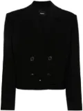 Theory double-breasted cropped jacket - Black