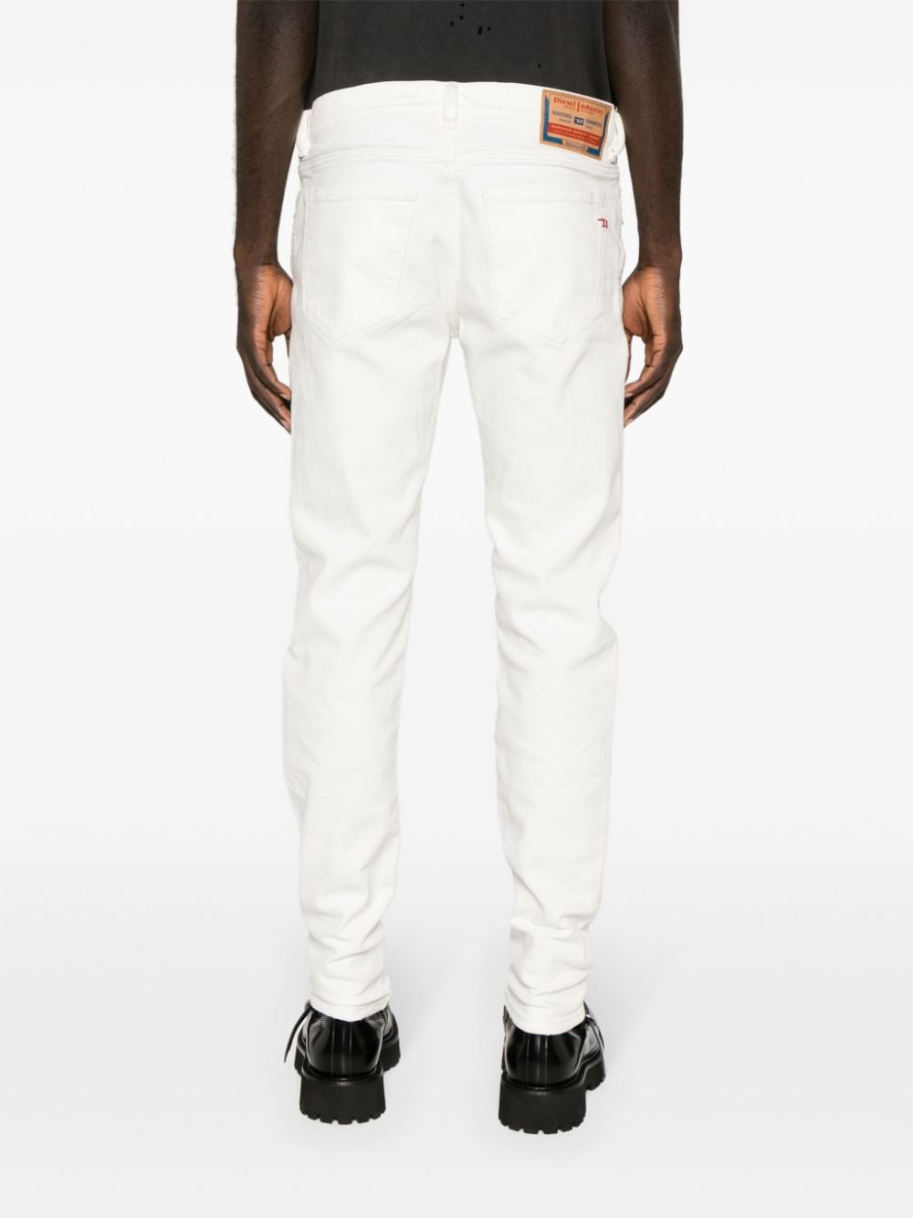 Shop Diesel D-strukt Slim-fit Jeans In White