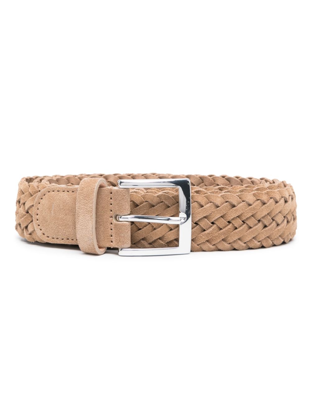 Kiton Gevlochten riem Beige