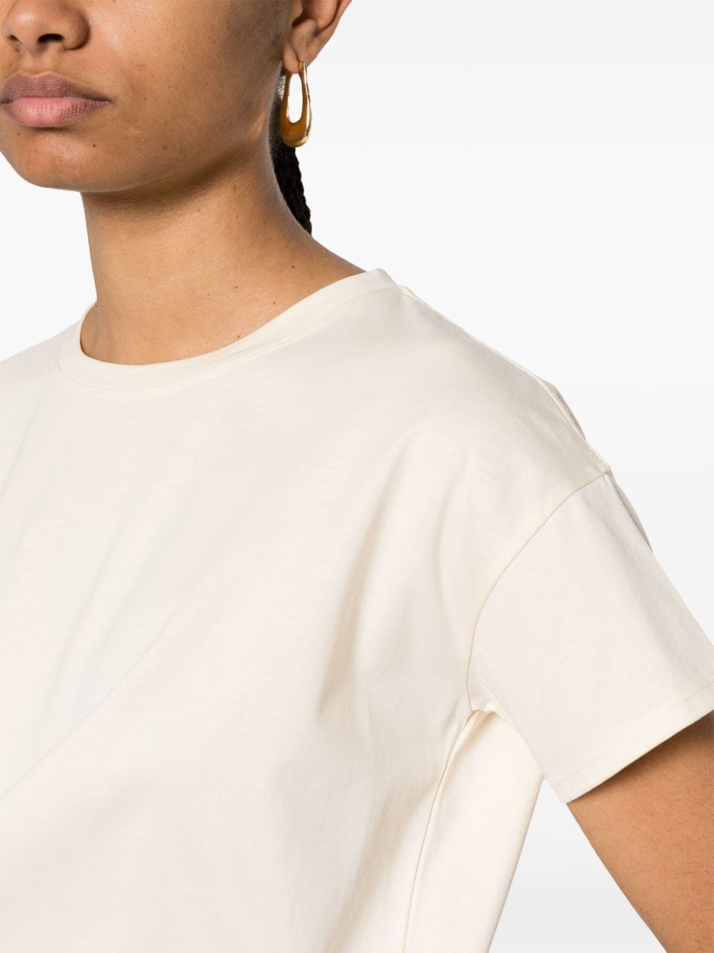 Shop Loulou Studio Basiluzzo Cotton T-shirt In Neutrals