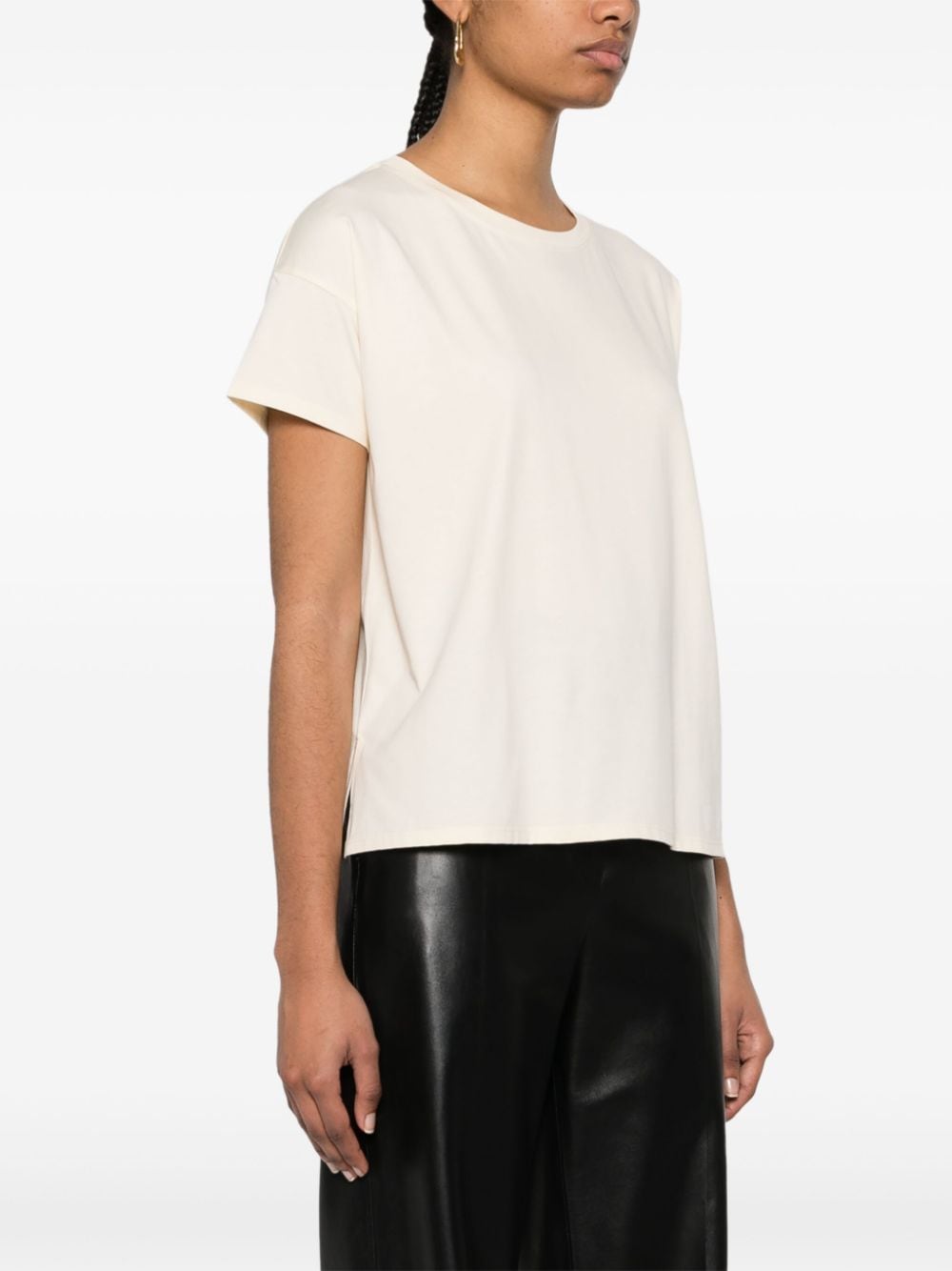 Shop Loulou Studio Basiluzzo Cotton T-shirt In Neutrals