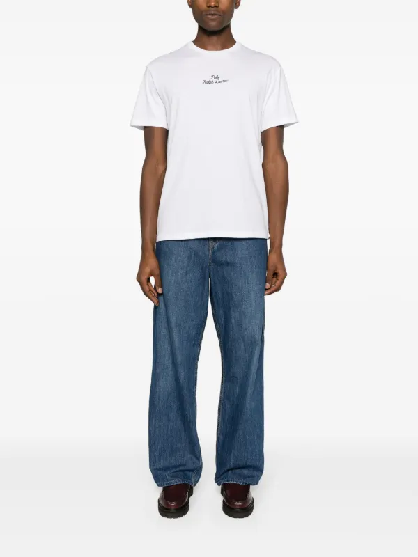 Tシャツ・カットソー POLO RALPH LAUREN Men T-shirt White 710654408 003 Polo Ralph Lauren logo-embroidered Cotton T-shirt | White
