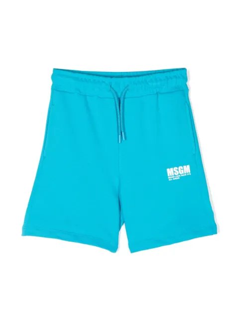 MSGM Kids logo-print shorts
