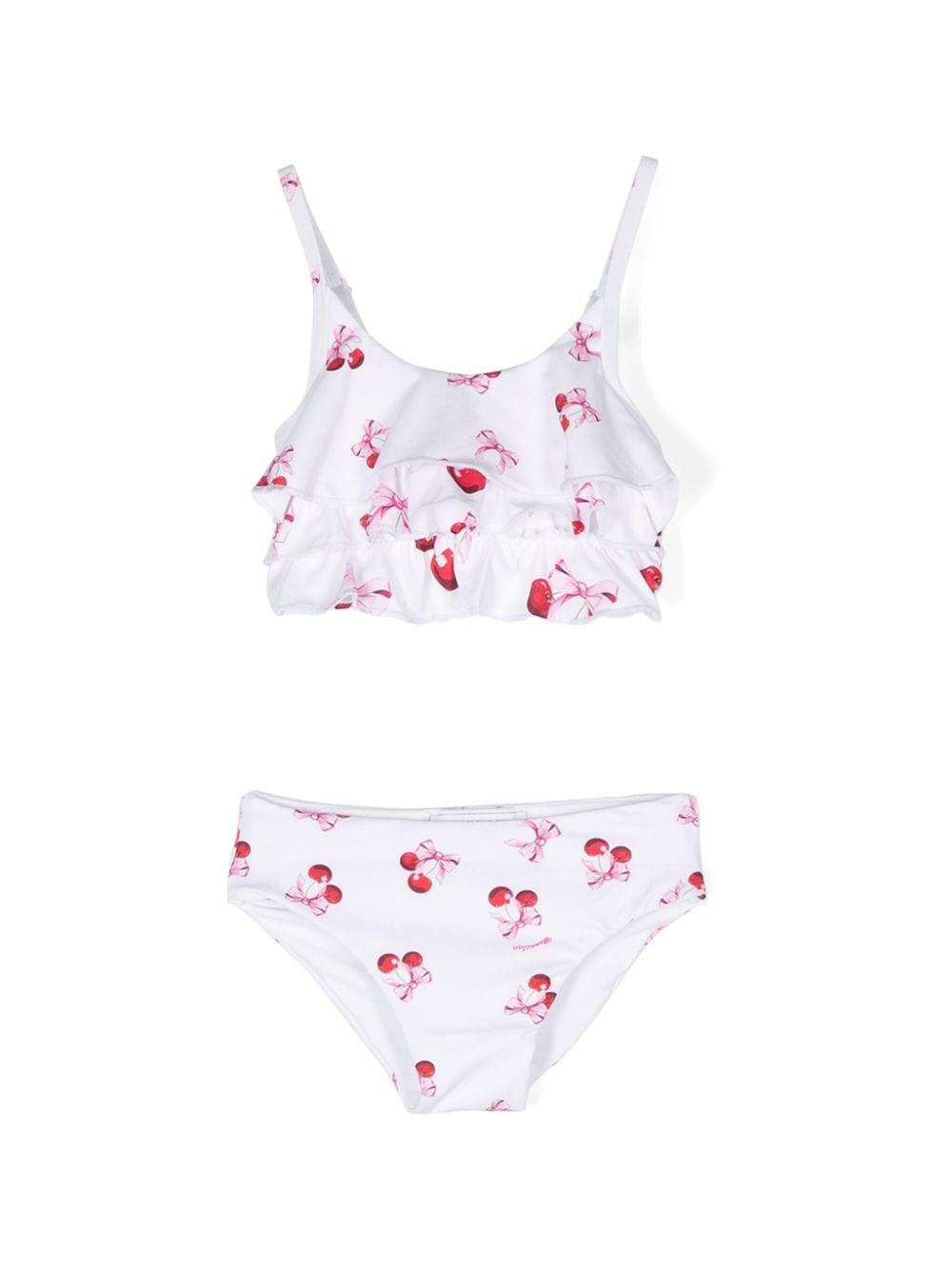 Monnalisa Babies' Cherry-print Bikini Set In White
