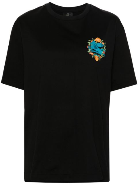 ETRO logo-embroidered cotton T-shirt Women