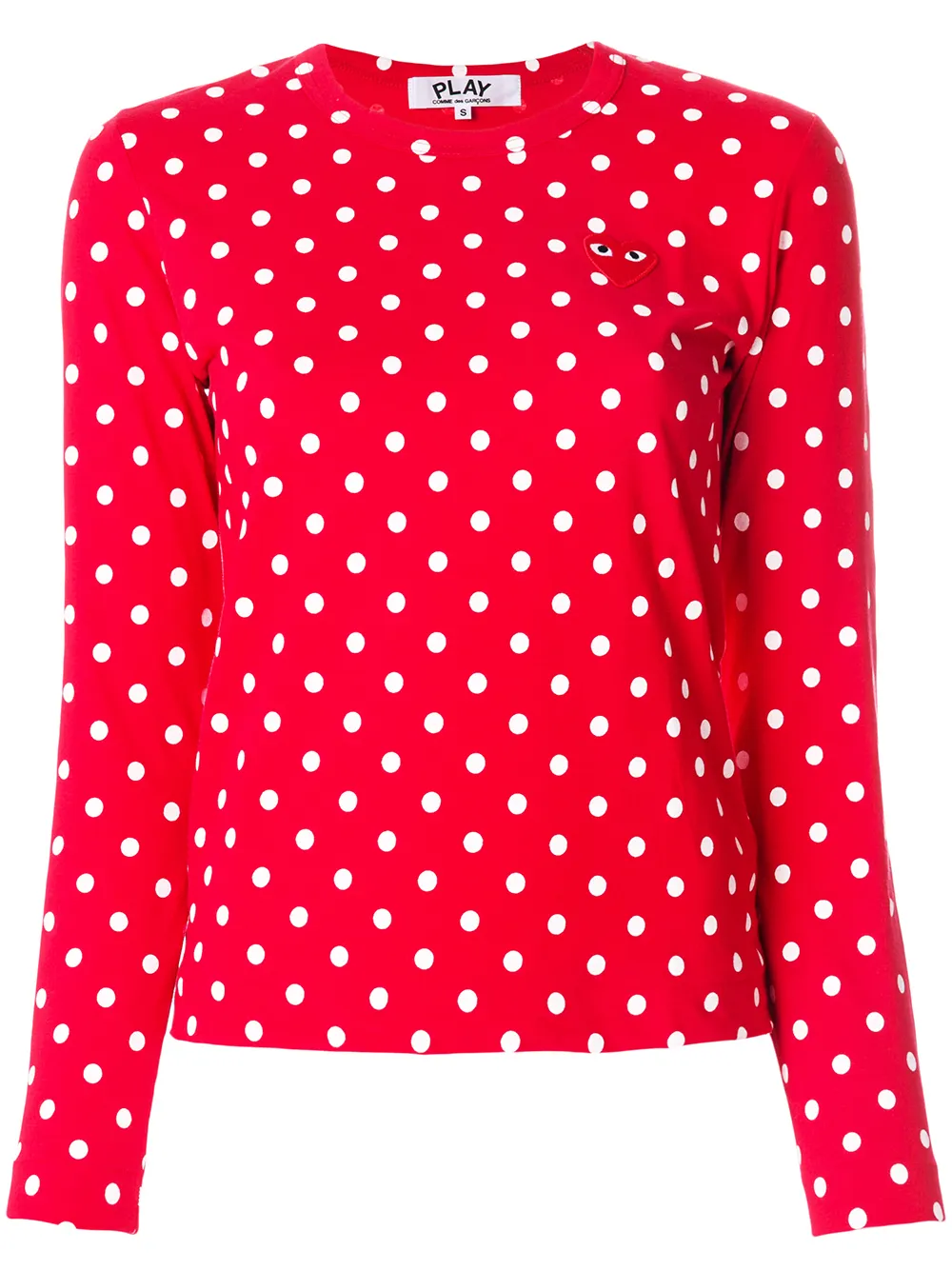 Comme Des Garçons Play polka dot heart logo T-shirt MULTICOLOUR