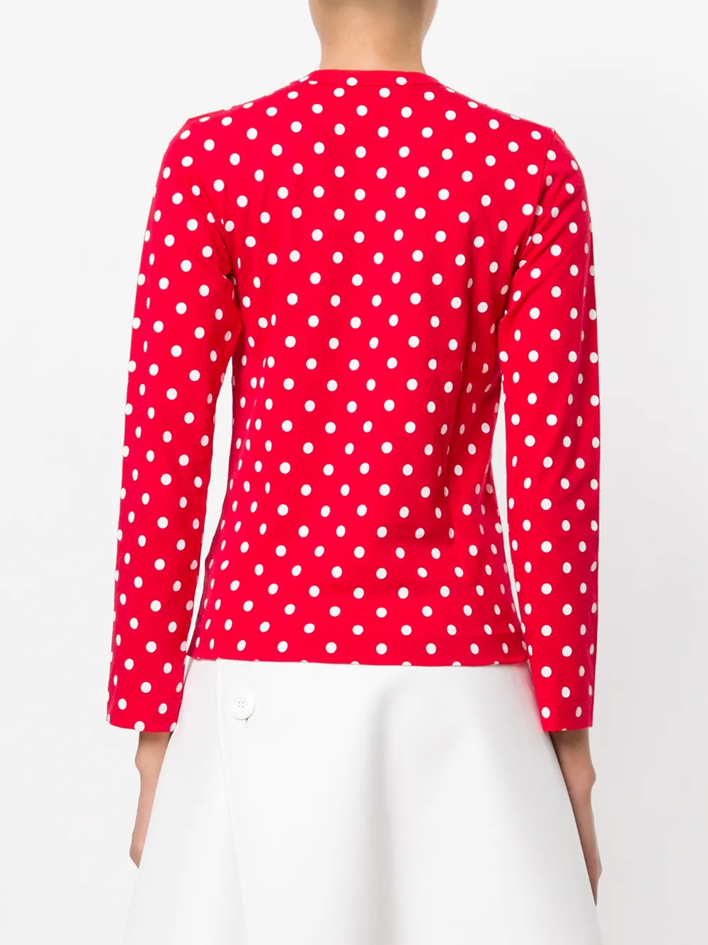 Comme Des Garçons Play polka dot heart logo T-shirt MULTICOLOUR