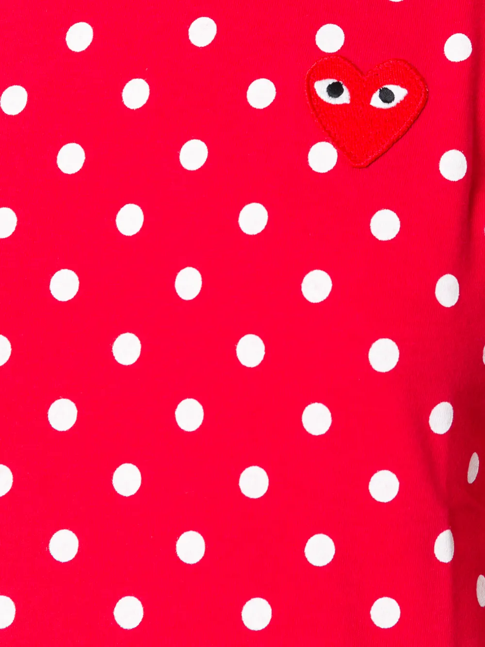 Comme Des Garçons Play polka dot heart logo T-shirt MULTICOLOUR