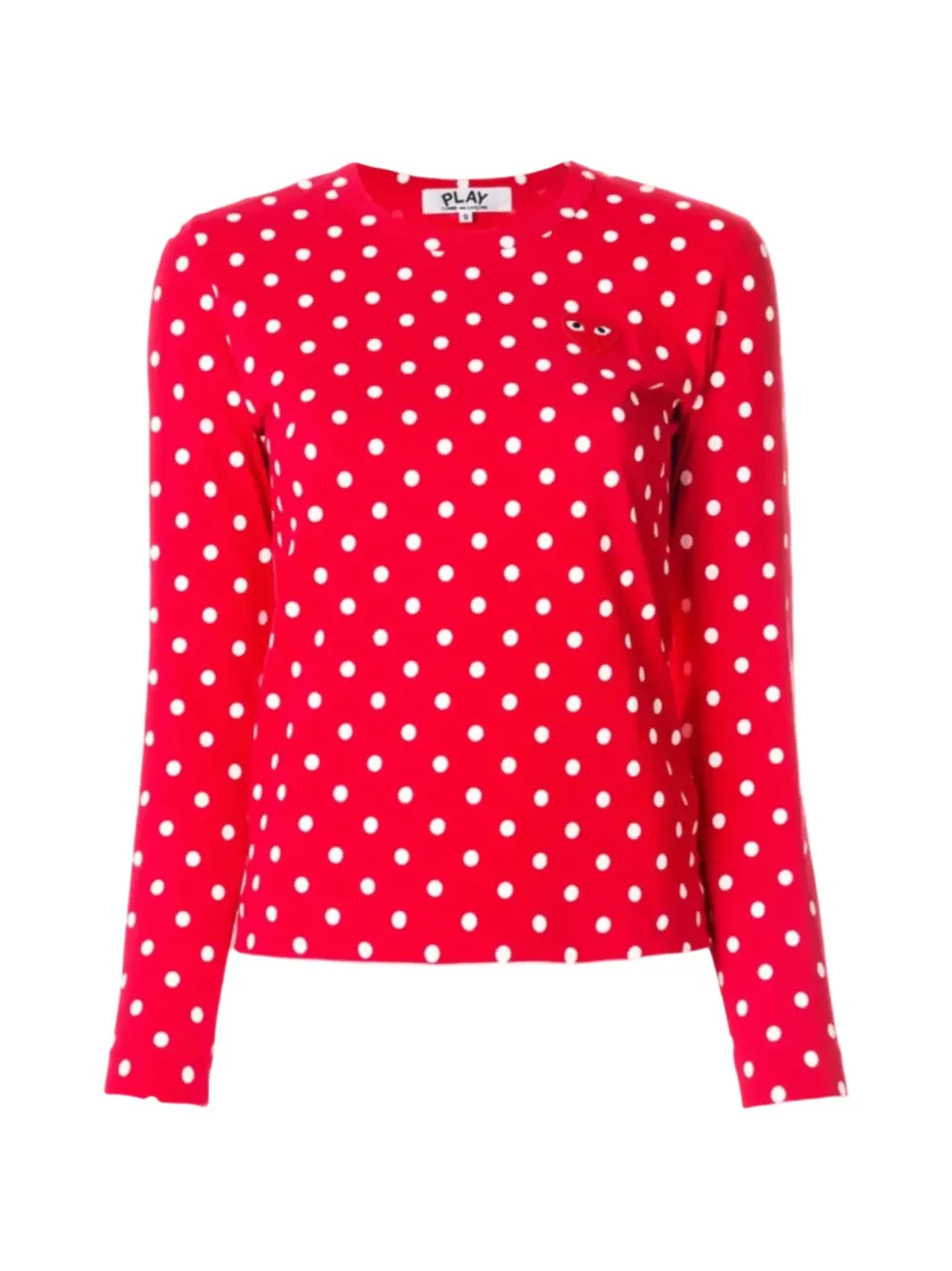Comme Des Garçons Play polka dot heart logo T-shirt - MULTICOLOUR