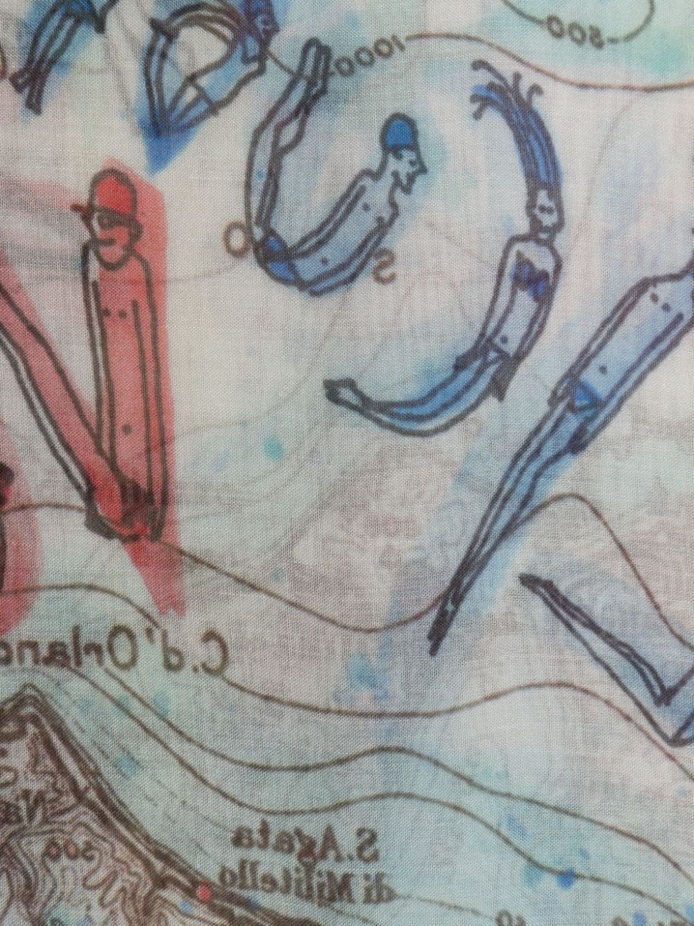 Faliero Sarti Eolie sjaal met grafische print Roze