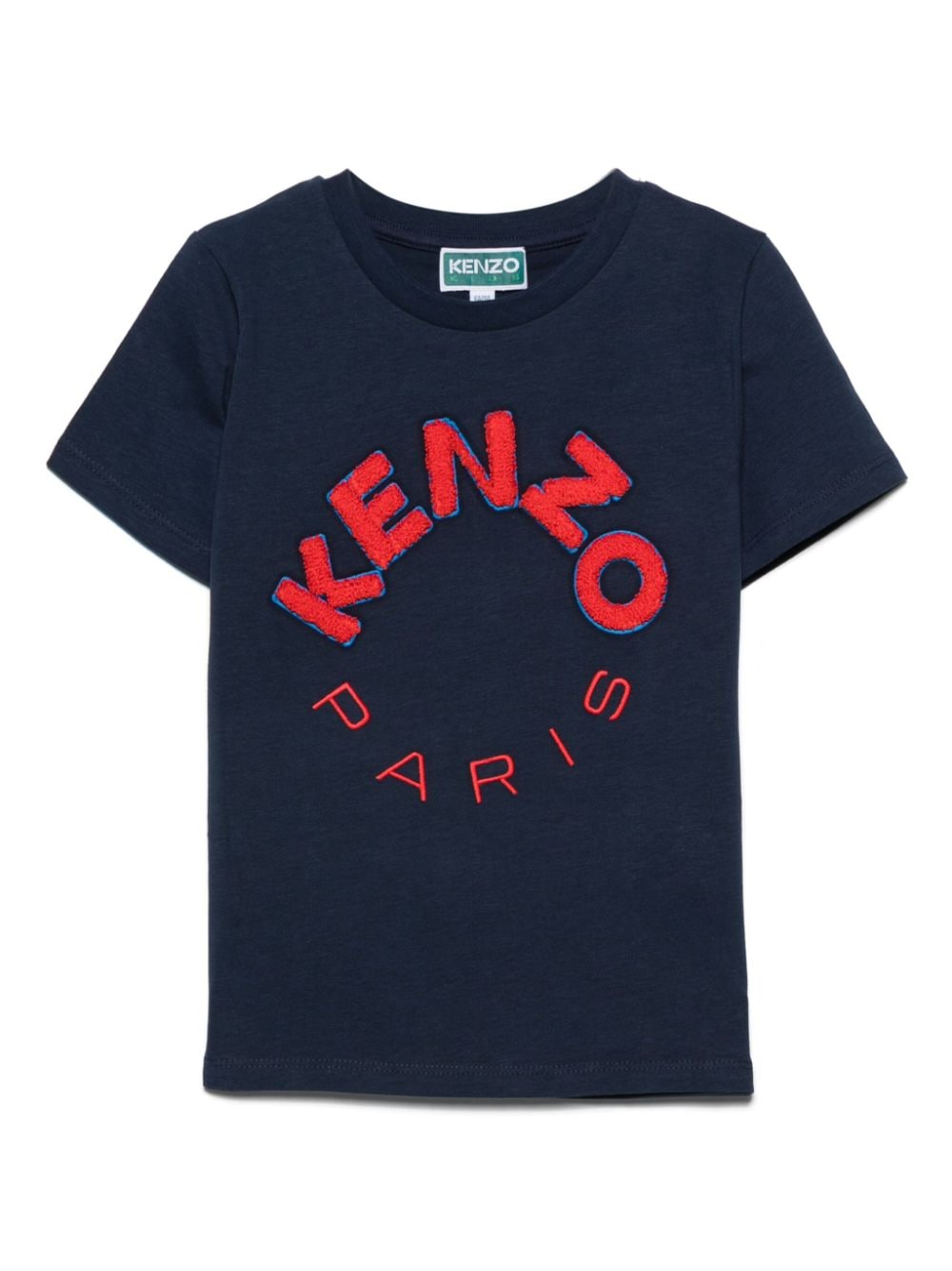 Kenzo Kids terrycloth-logo cotton T-shirt Blauw