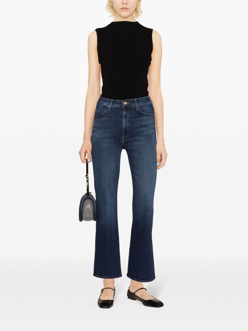 Image 2 of MOTHER Hustler high-rise cropped jeans