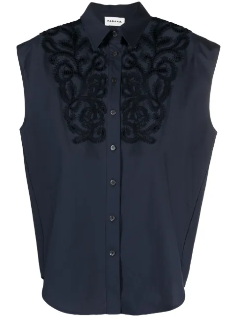 P.A.R.O.S.H. broderie anglaise sleeveless shirt