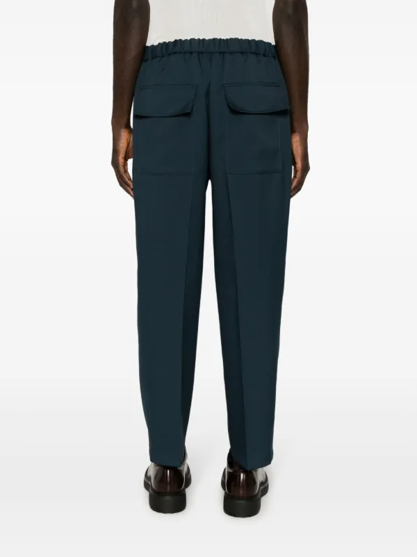 【定番】JIL SANDER ネイビー イージースラックスリラックスフィット Jil Sander テーパード イージーパンツ | ブルー | FARFETCH JP