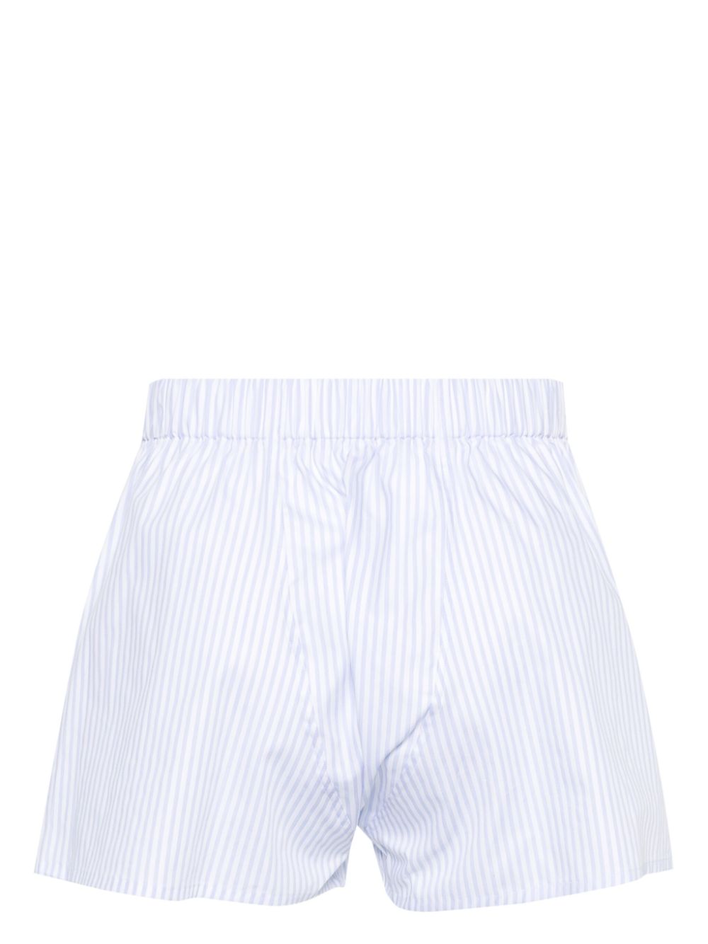 Shop Brioni Striped Cotton Boxers In Blue