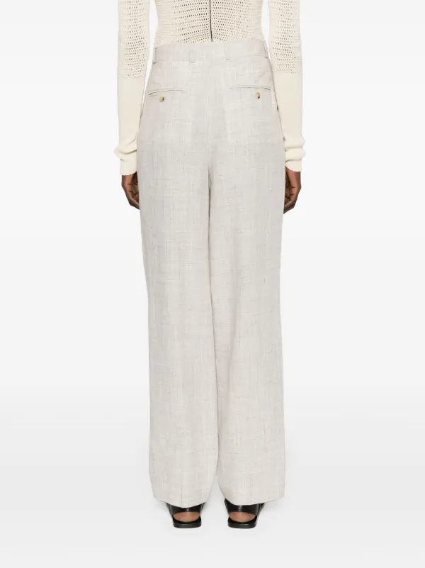 TOTEME double-pleated Tailored Trousers | Neutrals | FARFETCH JO