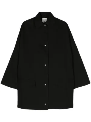 ■ TOTEME ■ オーバーサイズ シャツジャケット Totême] コットンツイル オーバーシャツ ジャケット ホワイト