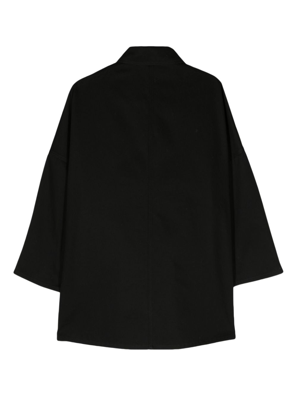 TOTEME drop-shoulder twill shirt jacket - Black