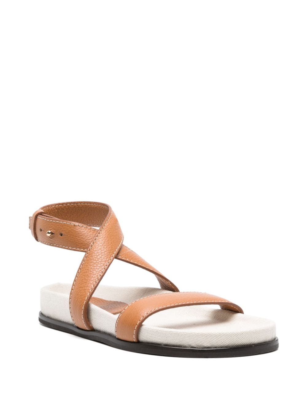 Shop Totême The Chunky Leather Sandals In Neutrals
