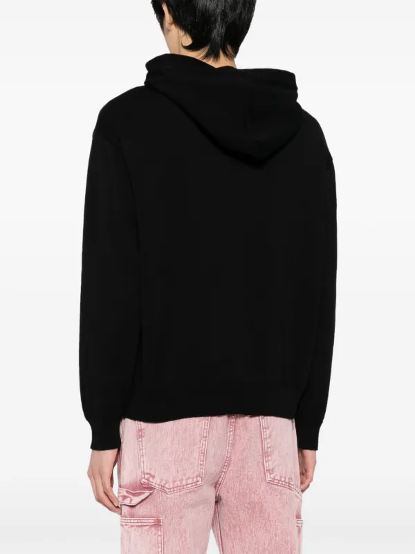 Moschino slogan-print Cotton Hoodie | Black | FARFETCH