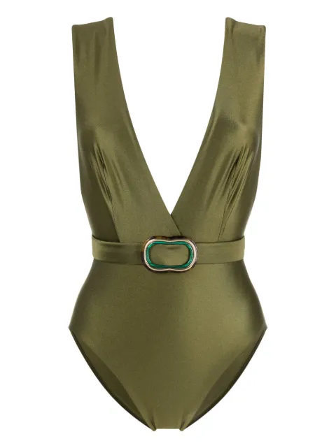 ZIMMERMANN Junie belted plunge swimsuit