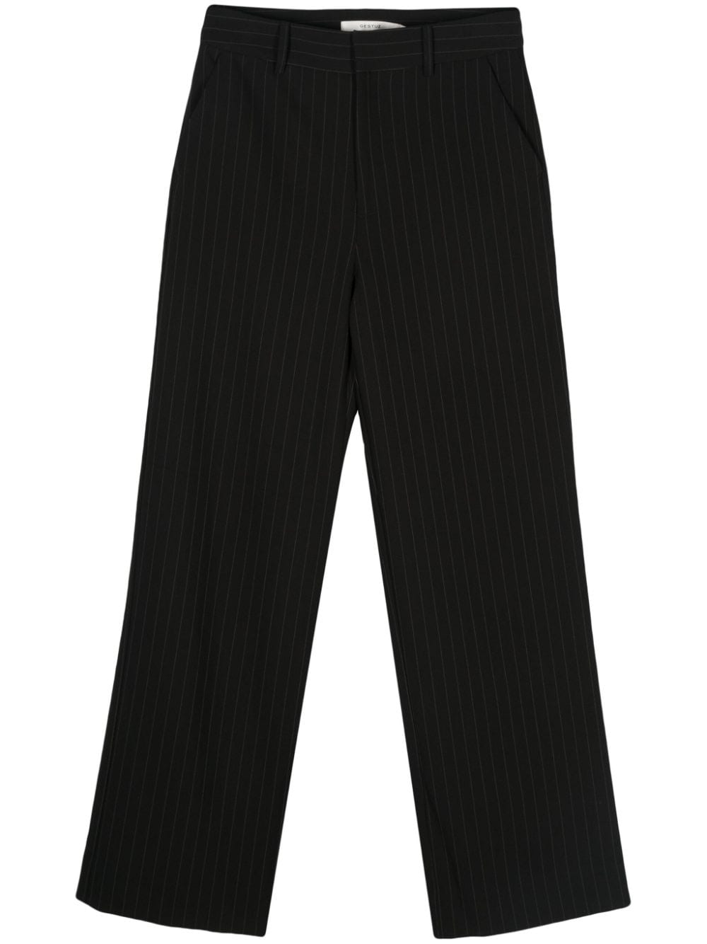 Gestuz Joellegz Mid-rise Wide-leg Trousers In Black