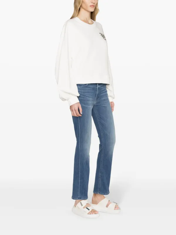 MOTHER Dazzler mid-rise Cropped Jeans | Blue | FARFETCH