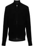 Brioni interwoven zipped jumper - Black