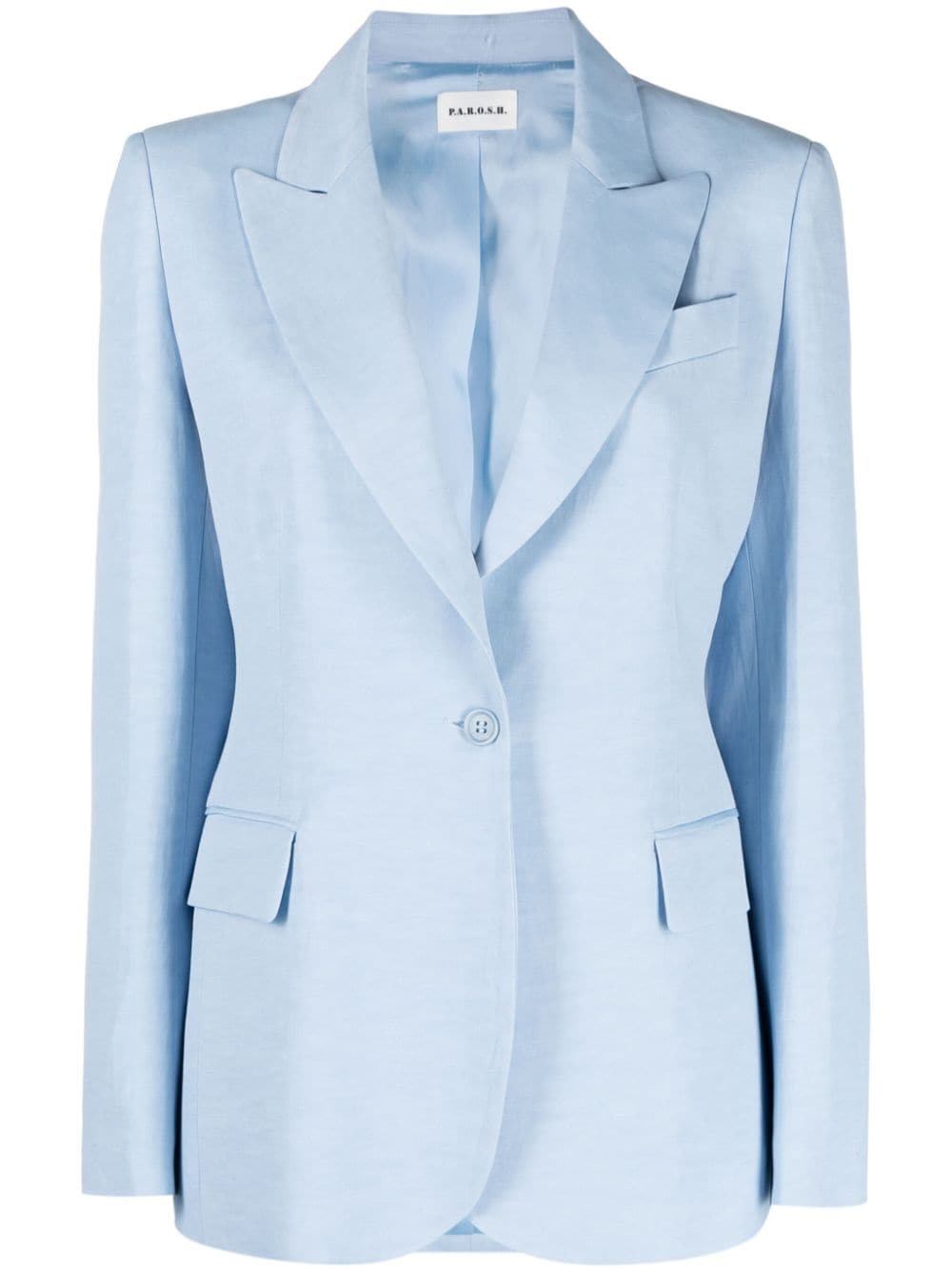 P.a.r.o.s.h Peak-lapels Single-breasted Blazer In Blue