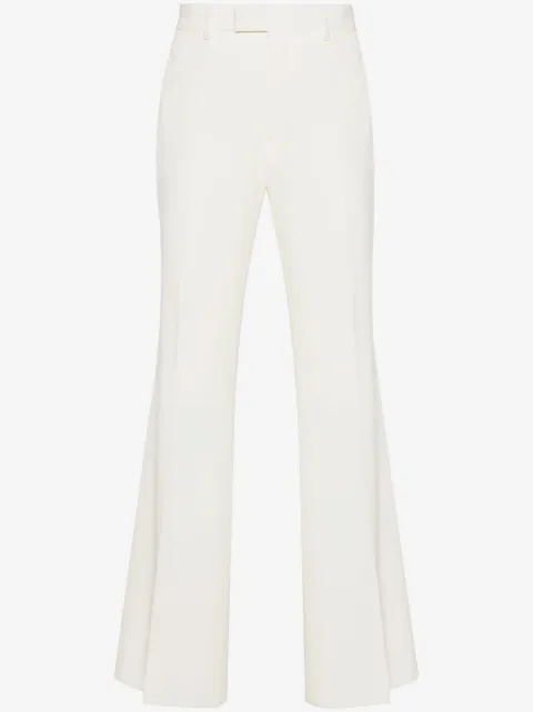 Off-White Calça flare de lã