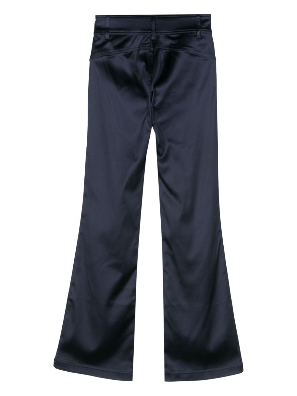 Shop Diesel P-stell Flared Trousers In Blue