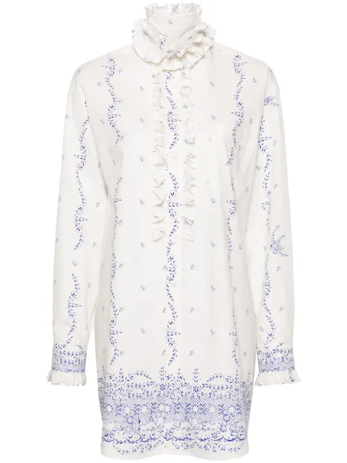 Robe-chemise à fleurs - Philosophy Di Lorenzo Serafini - Modalova