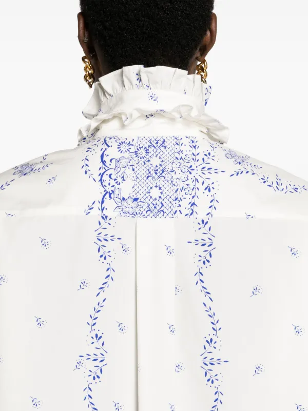 philosophy shirt dress Philosophy Di Lorenzo Serafini floral-print Cotton Shirt Dress | Neutrals