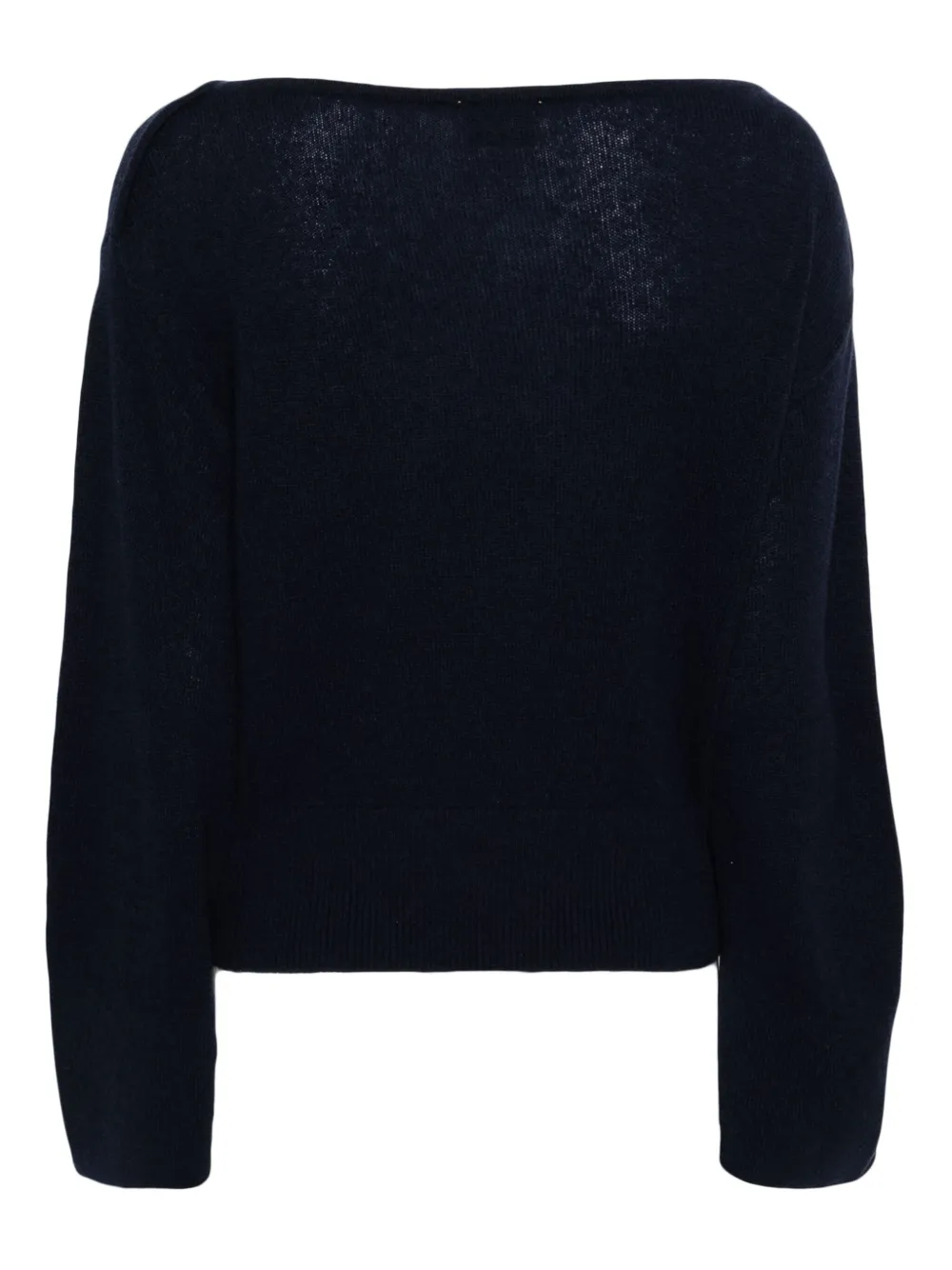 Shop Forte Forte Boat-neck Wide-sleeves Jumper In Blue