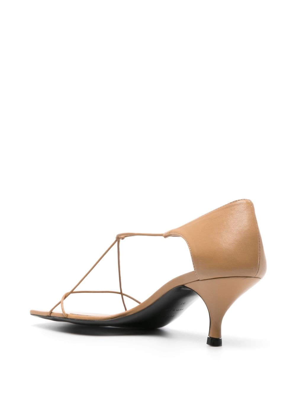 Shop Totême The Knot 55mm Leather Sandals In Neutrals