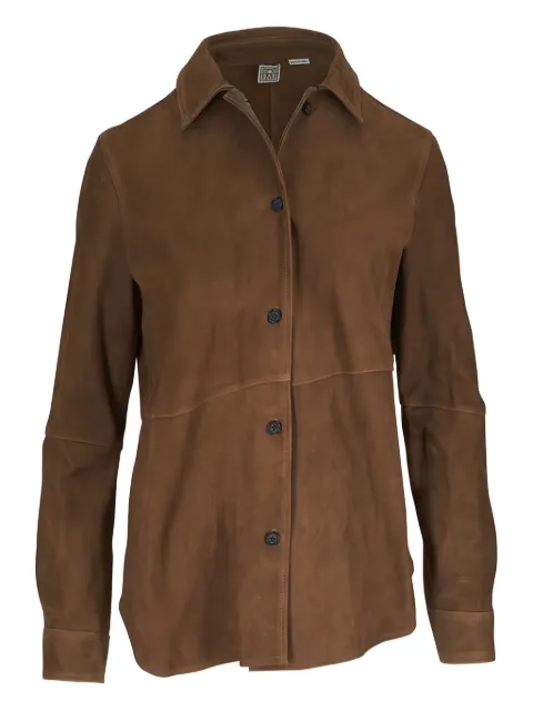 TOTEME suede panelled shirt