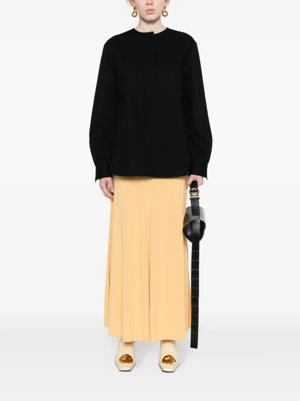 TOTEME ノーカラーシャツ | ブラック | FARFETCH JP