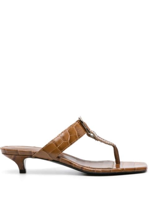TOTEME The Belted 35mm crocodile-effect mules