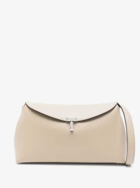 TOTEME T-Lock leather clutch bag 
