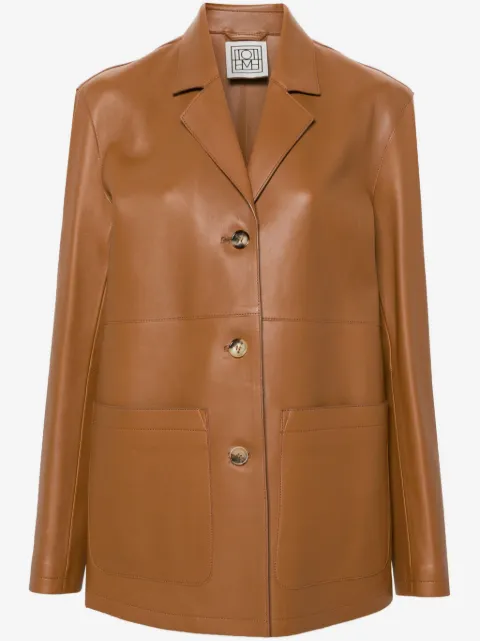 TOTEME notched-lapels leather jacket