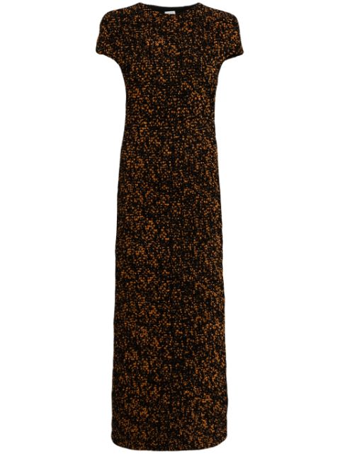 TOTEME tortoiseshell-effect chenille maxi dress