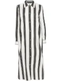 TOTEME stripe-pattern shirt dress - Black