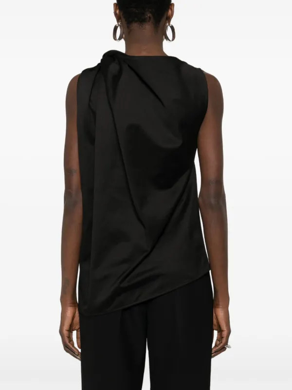 TOTEME Shoulder-Twist Top | Black | FARFETCH