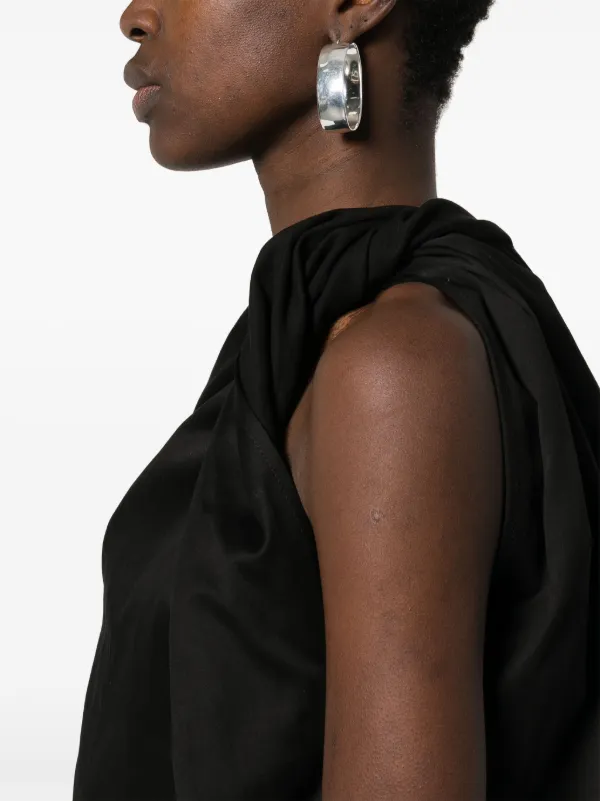TOTEME Shoulder-Twist Top | Black | FARFETCH